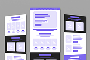 Responsive Landing Page Wireframe, a Wireframe Template by MightyDesign (Thumbnail 1 of 9)