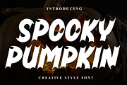 Spooky Pumpkin | Script Font, a Script Font by Scratchones (Thumbnail 1 of 8)