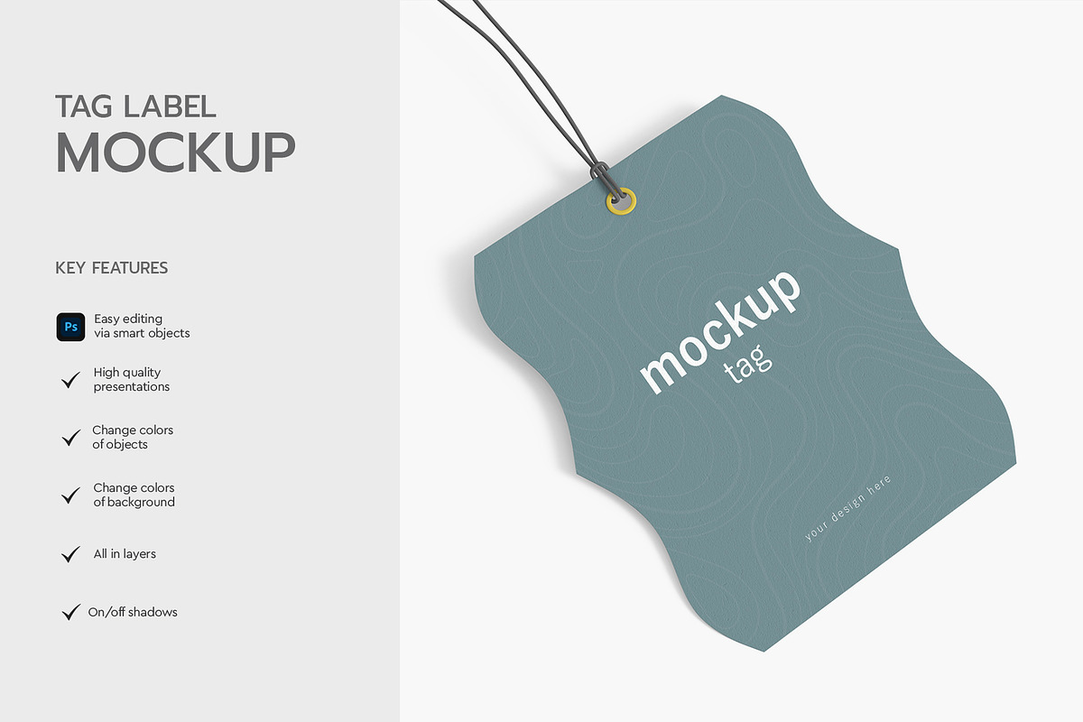 Hanging Tag Mockup Template PSD, a Product Mockup by graphypix (Photo 2 of 4)
