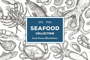 Seafood Illustrations, a Food Illustration by PicByKate (Thumbnail 1 of 5)
