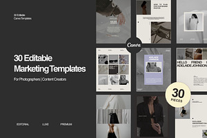 30 Editorial Canva Post Templates
