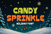 Christmas Font - Candy Sprinkle