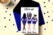 Cheerleaders Clipart, Girls clipart, a Person Illustration by LeCoqDesign (Thumbnail 5 of 8)