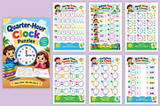 Quarter-Hour Clock Puzzles, a Stationery Template by Designmela01 (Thumbnail 5 of 6)