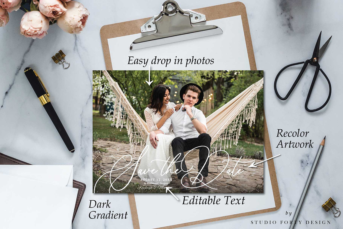 Handcrafted Save the Date SD101, an Invitation Template by Studio Forty Design (Photo 4 of 5)