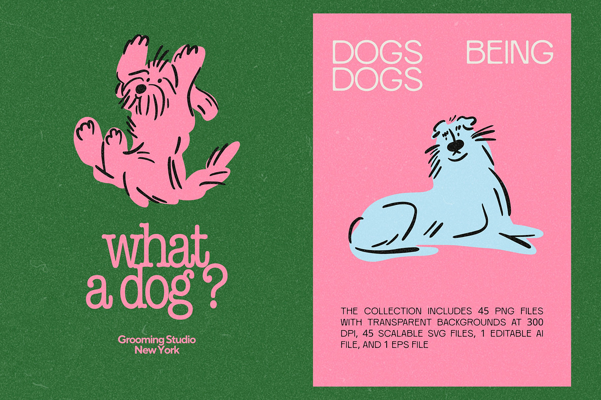 Dogs Being Dogs: 45 Illustrations, an Animal Illustration by Veyla (Photo 8 of 12)