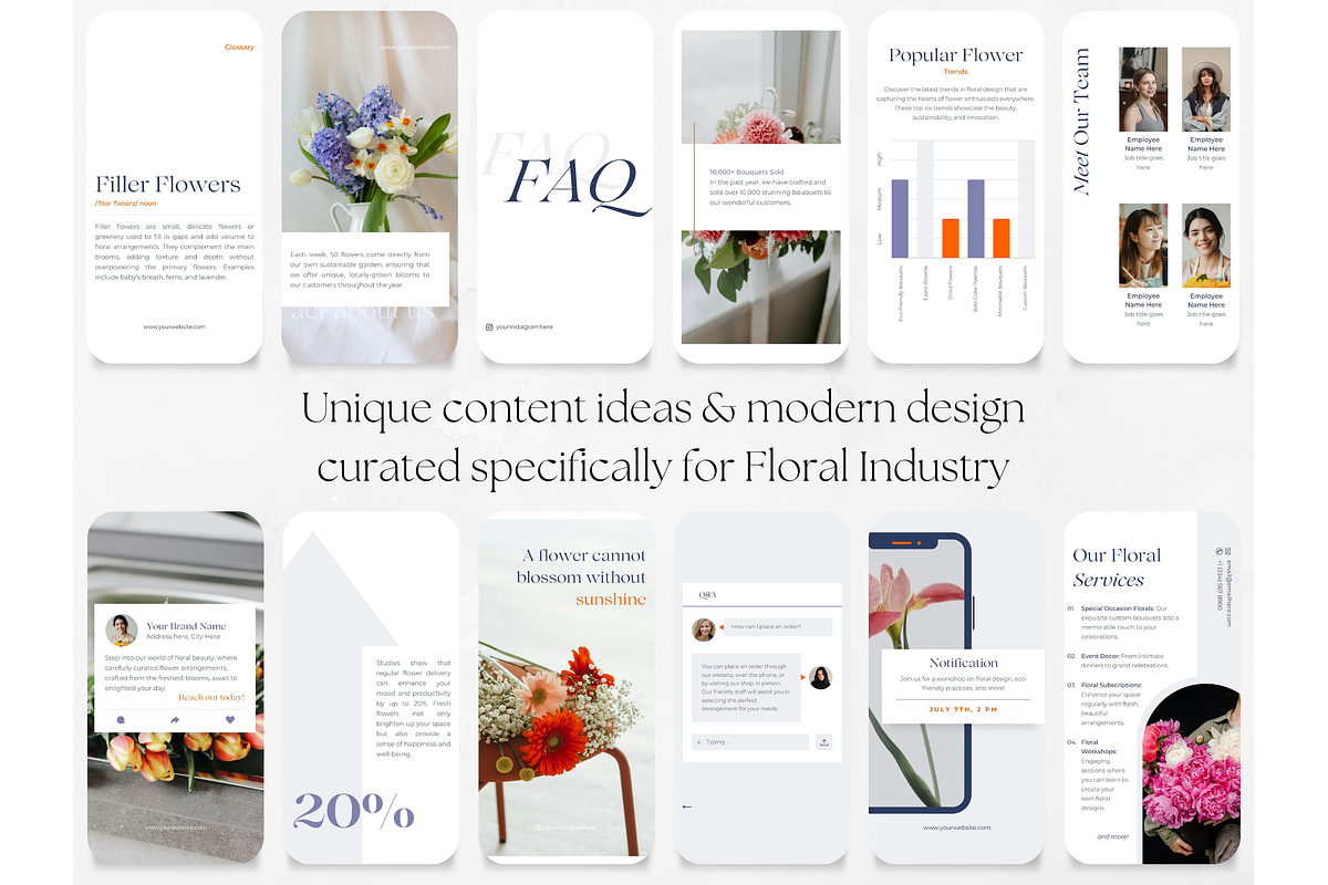100 Floral Shop Social Media Stories, a Social Media Template by PatternLab. (Photo 4 of 9)