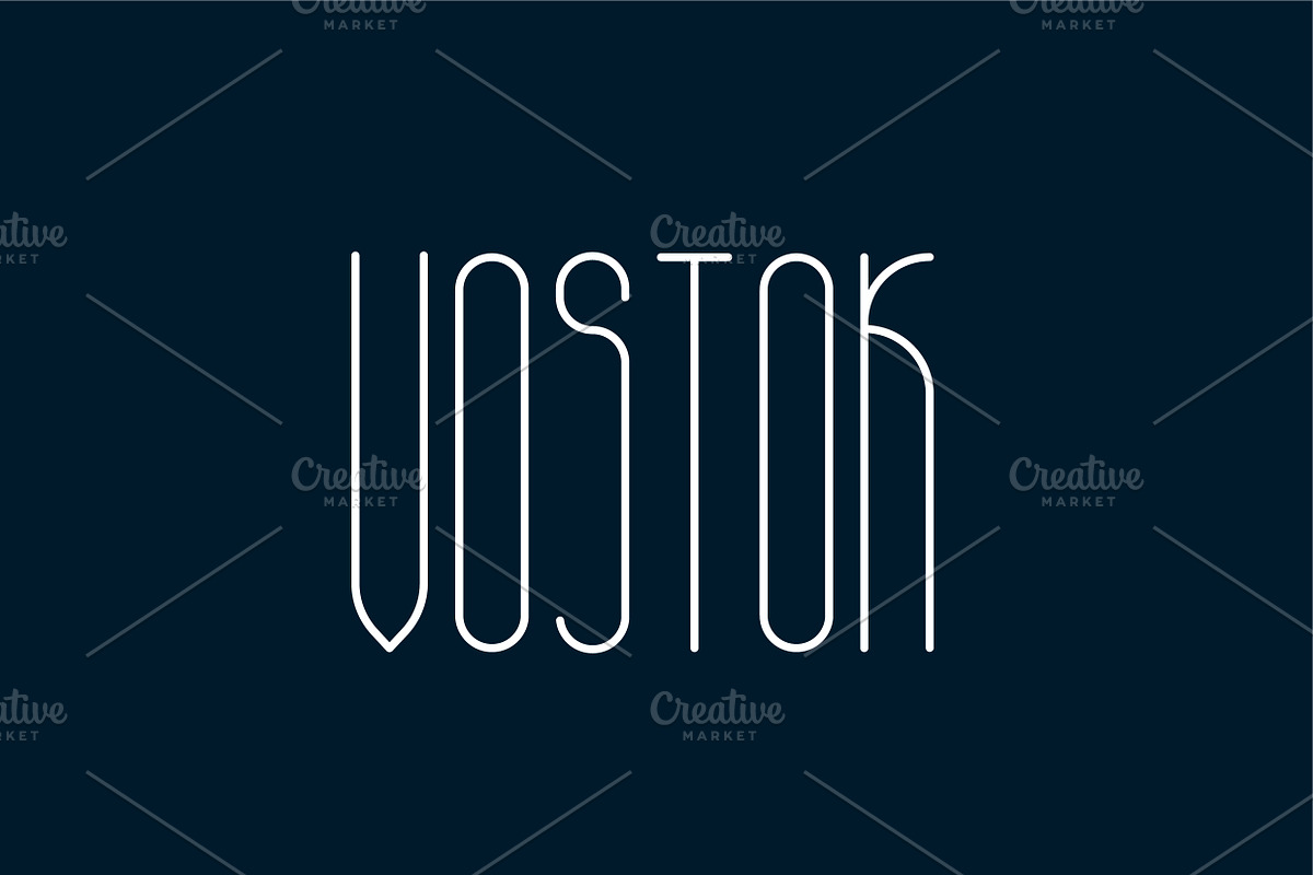 Vostok tall Font, a Sans Serif Font by Iryna Danyliuk (Photo 1 of 4)