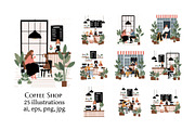 Dog Friendly Cafe Illustrations, a Decorative Illustration by LyubovZaytseva (Thumbnail 1 of 8)