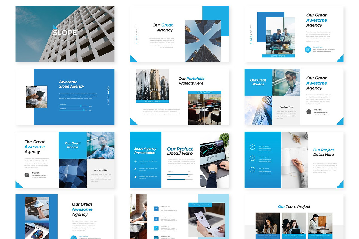 Slope - Powerpoint Template, a Presentation Template by AQR Studio