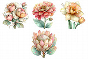 Watercolor Floral Clipart Flower, an Illustration by Daily.Designs (Thumbnail 8 of 8)