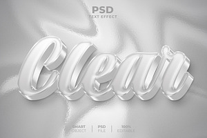 Clear 3D Editable Text Effect