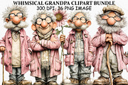 Whimsical Grandpa Clipart Bundle, a Seasonal Illustration by Canvas Craft (Thumbnail 1 of 4)
