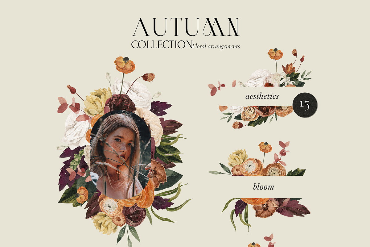 AUTUMN FLORA watercolor floral fall, a Seasonal Illustration by Lana Elanor (Photo 5 of 11)