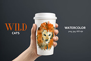 Watercolor WILD cats, an Animal Illustration by Anastasia (Thumbnail 4 of 13)