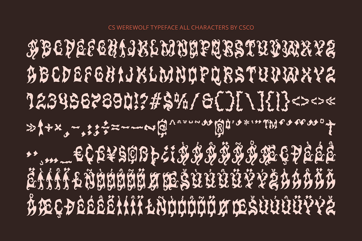 CS Werewolf – Black Metal Font, a Blackletter Font by Craft Supply Co. (Photo 8 of 8)