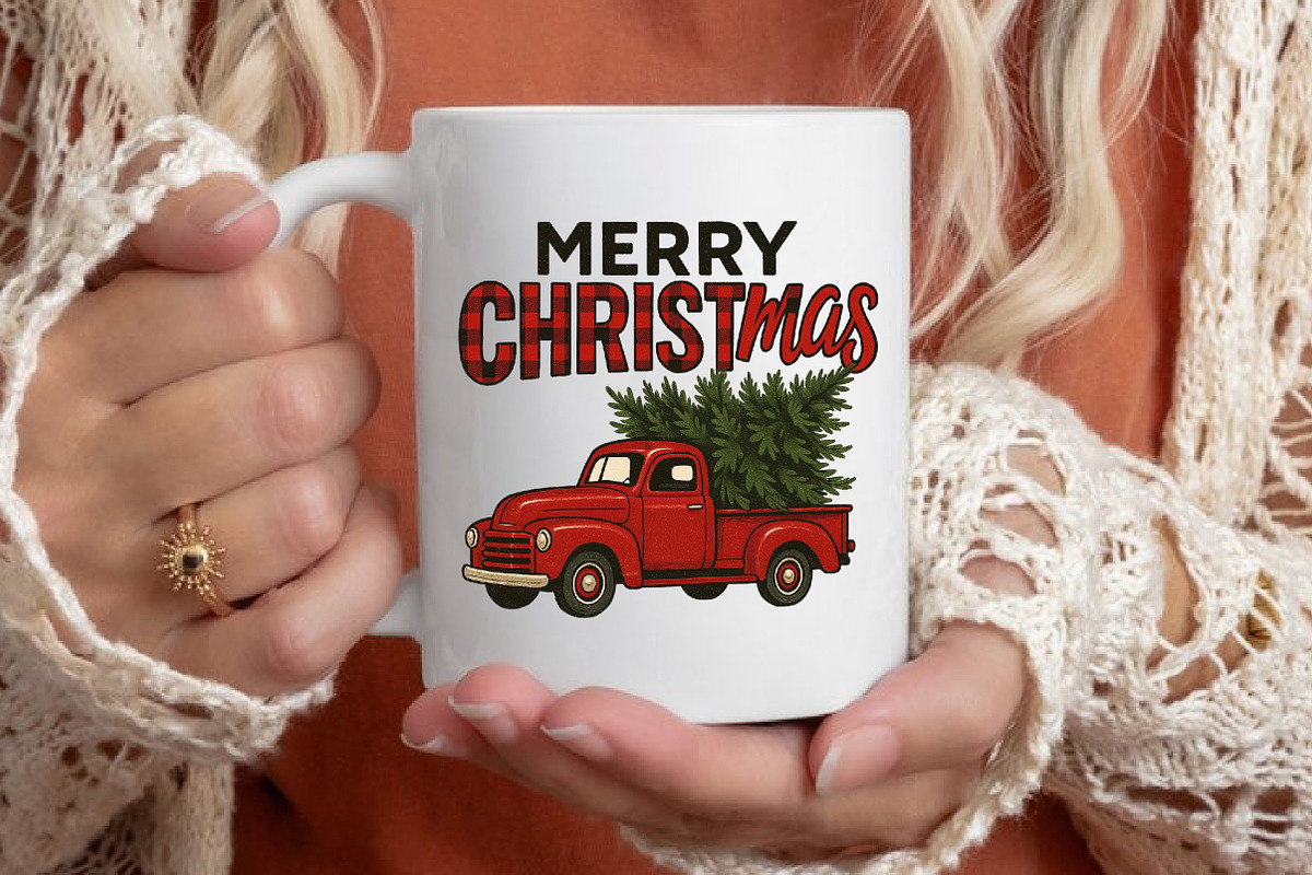 Merry Christmas Truck PNG, an Illustration by Libby Wishes (Photo 4 of 6)