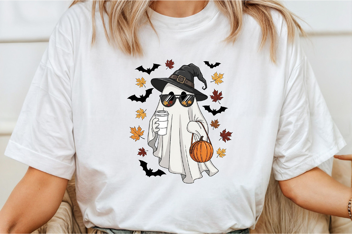 Cute Halloween Ghost PNG, a Graphic by Libby Wishes (Photo 4 of 6)