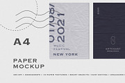 A4 Poster Mockup & Paper Textures, a Presentation Template by Artcoast Std. (Thumbnail 1 of 9)