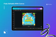 Pool Party Flyer Canva Template, a Flyer Template by PeetalyStudioDesigns (Thumbnail 4 of 5)