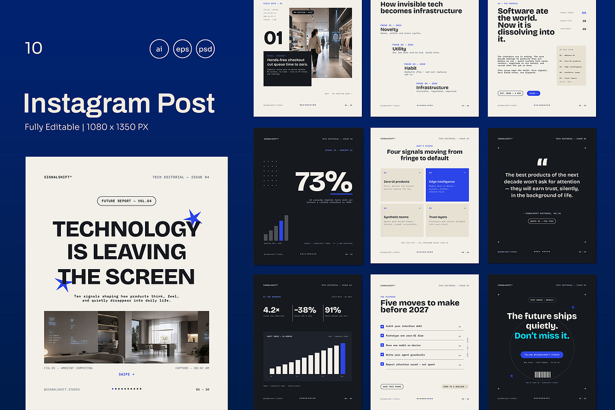 Future Tech Instagram Post, a Social Media Template by Pitchlook.Studio (Photo 1 of 3)