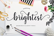Brightest Script, a Script Font by Unicode Studio (Thumbnail 1 of 7)