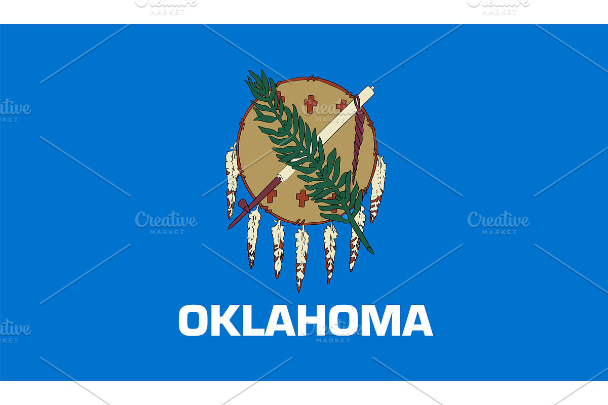 Oklahoma US State Vector, an Illustration by megastocker