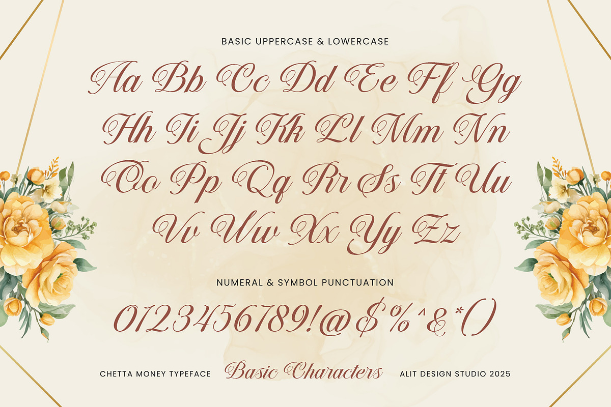 Chetta Money Typeface, a Script Font by alit design (Photo 6 of 17)
