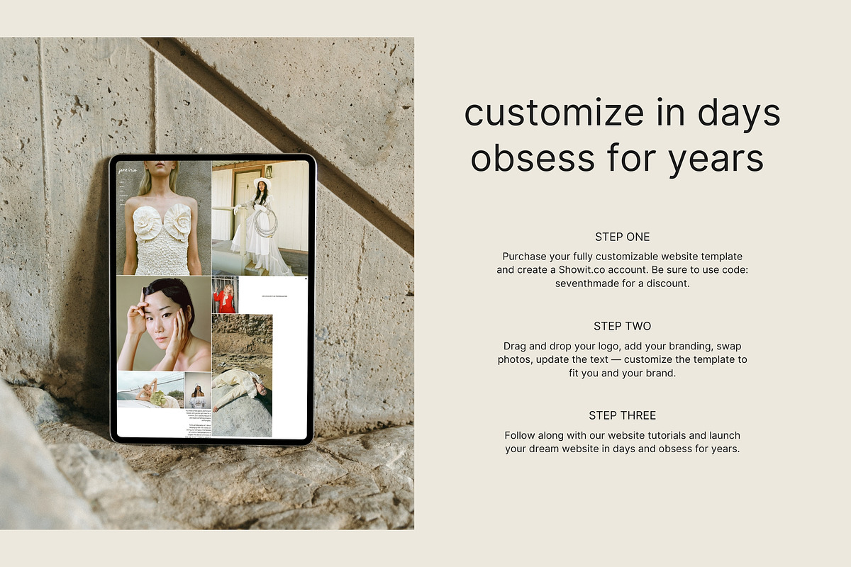Minimal Showit Website Template, an App Template by Seventh Made (Photo 4 of 4)
