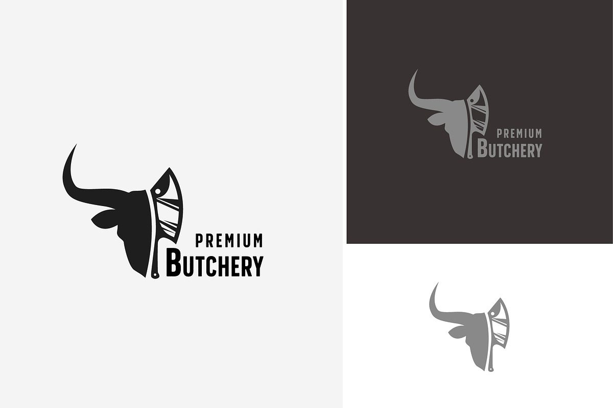 premium butcher shop logo design. fl, a Branding & Logo Template by Pyruos ID