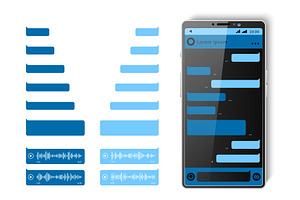 Realistic smartphone message design, a Technology Illustration by Vectorbuum