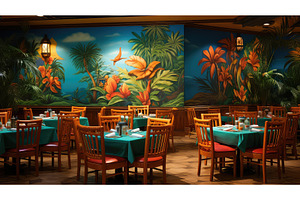 ambiance room restaurant background, a Food & Drink Photo by pikepicture