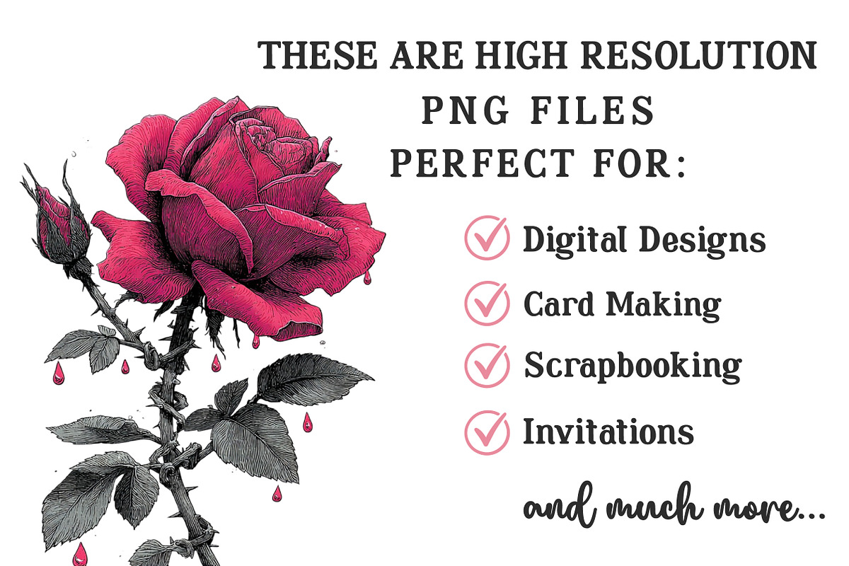 Gothic Valentine's Day Clipart, an Illustration by OK Design (Photo 6 of 6)