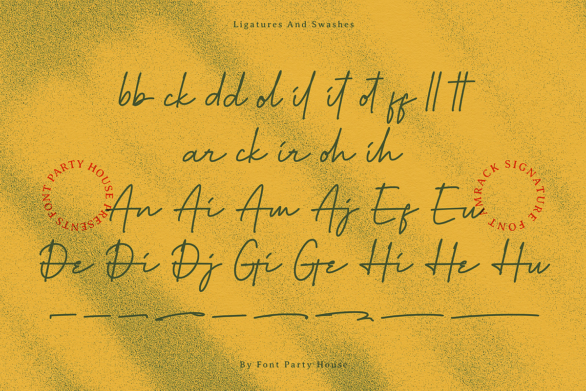 Amrack Signature Font, a Script Font by Morand Union (Photo 6 of 7)