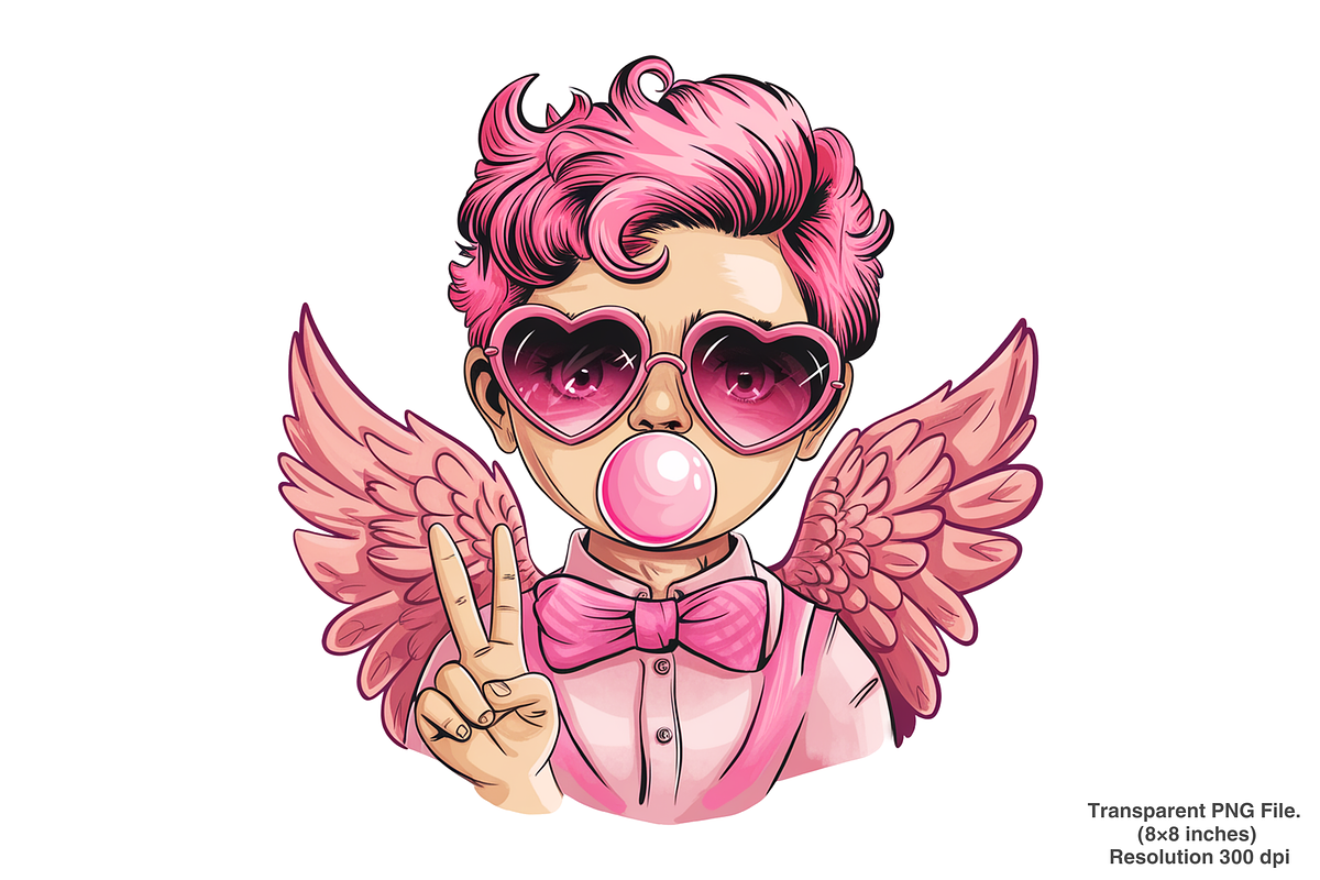 Cupid with Bubblegum PNG Clipart, an Illustration by Black Gallery (Photo 5 of 14)