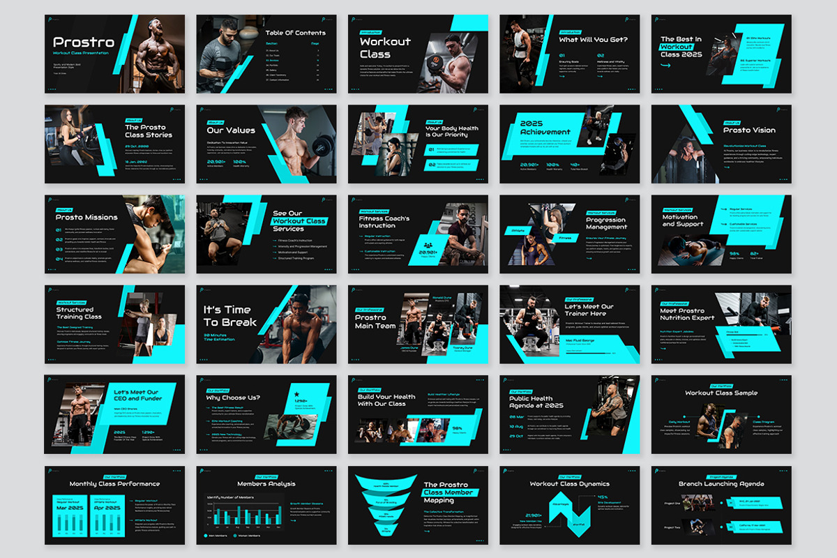 Prostro Workout Class Keynote, a Presentation Template by kerismaker (Photo 9 of 11)