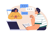 People study set. Students education, an Education Illustration by Good Studio (Thumbnail 11 of 12)