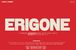 Erigone - Sans Serif Font Family