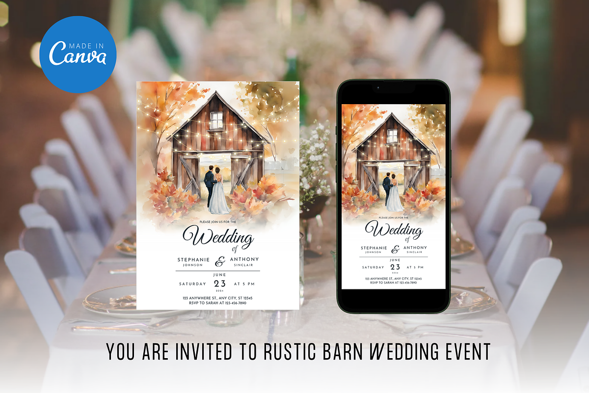 Rustic Wedding Invitation preview 2