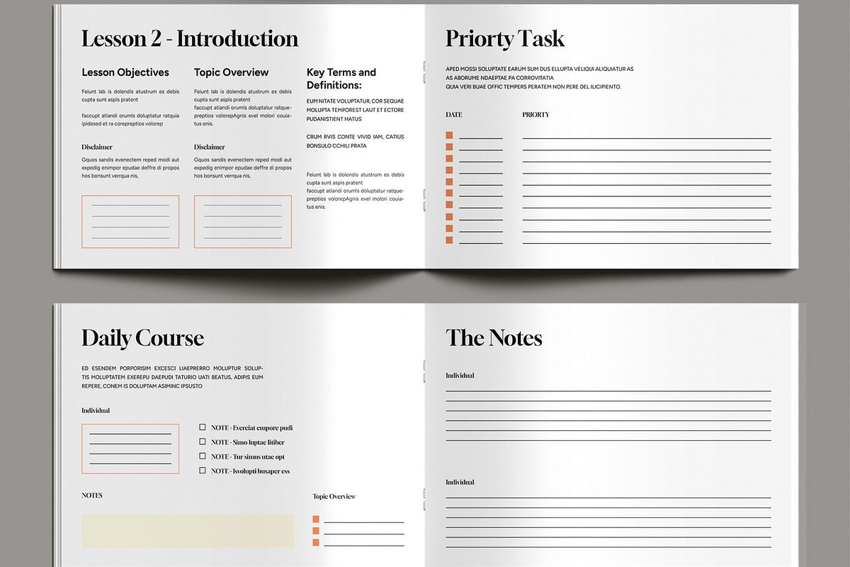 Modern Course Workbook Template, a Brochure Template by MightyDesign (Photo 5 of 8)