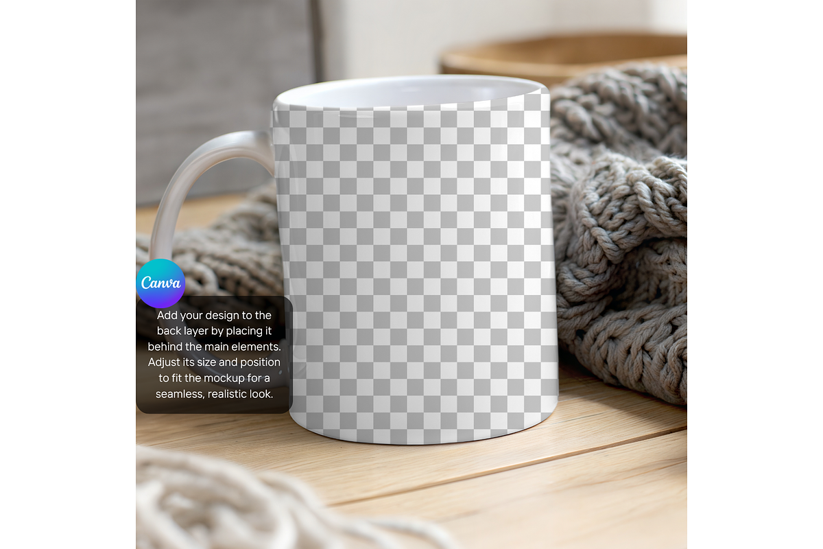 Cozy Mug Mockup with Knit Blanket, a Product Mockup by MockupWizard (Photo 3 of 5)
