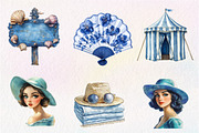 Blue Summer 1920 Clipart, an Illustration by CreationArt (Thumbnail 6 of 9)