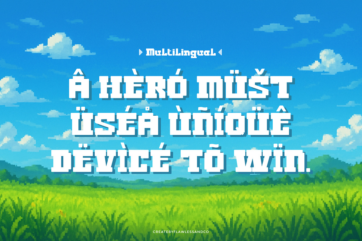Pixeland - Game Font, a Font by Flawless And Co (Photo 10 of 10)
