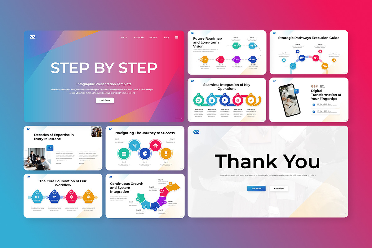 Step by Step Infographic Keynote, a Presentation Template by Antstheme