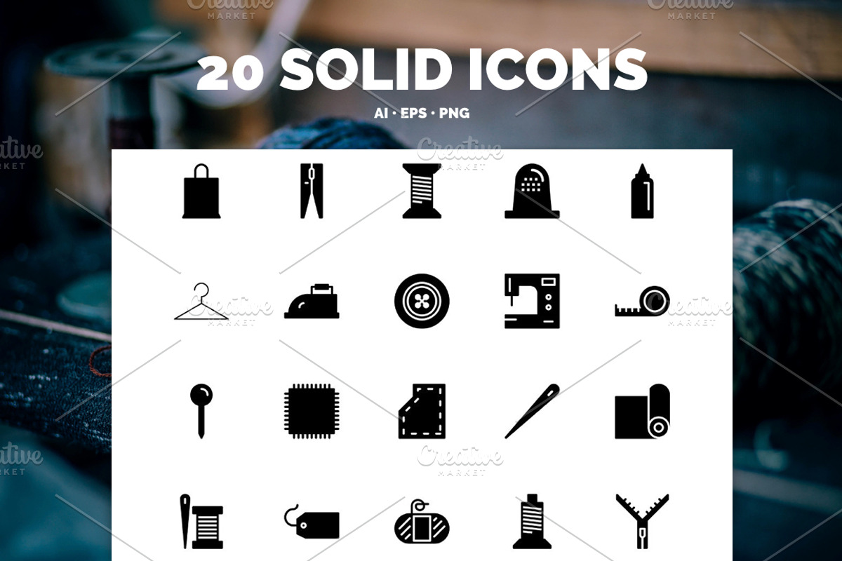 Premium »Sewing« Icons, an Icon by IconUncle (Photo 3 of 4)