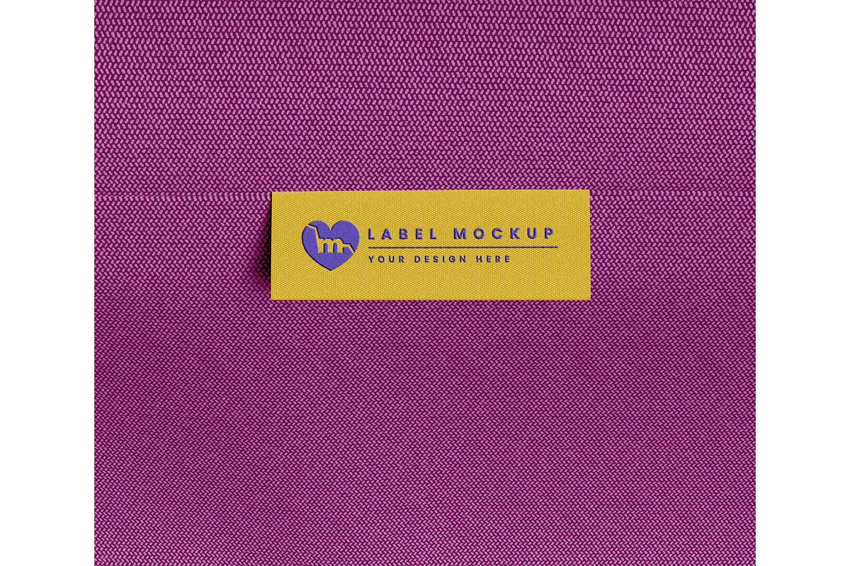 Fabric label embroidery mockup, a Shirt Mockup by mockupocka (Photo 11 of 16)
