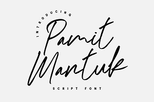 Pamit Mantuk - Script Font