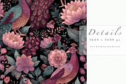 Peacock Pattern Seamless, a Decorative Illustration by Pati Charm Studio (Thumbnail 5 of 7)