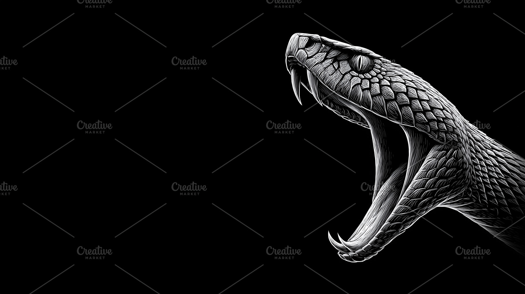 Snake with mouth open, showcasing, an Animal Photo by MistyDay