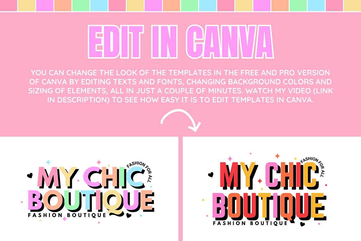 Pastel Neon Logo Templates, a Branding & Logo Template by SunshineStudioBoutique (Photo 3 of 9)